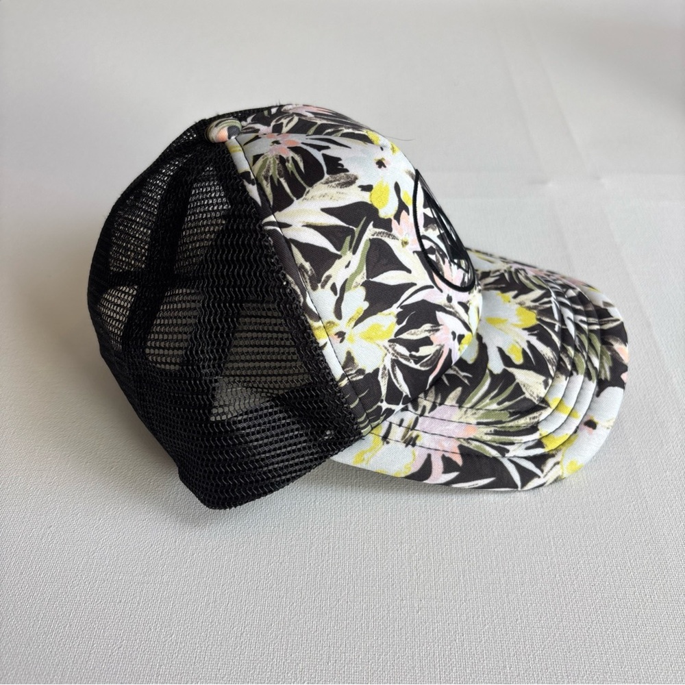 Volcom Floral Tropical Trucker Hat Black Mesh Snapback Cap WON01-1220-01 - Picture 3 of 5
